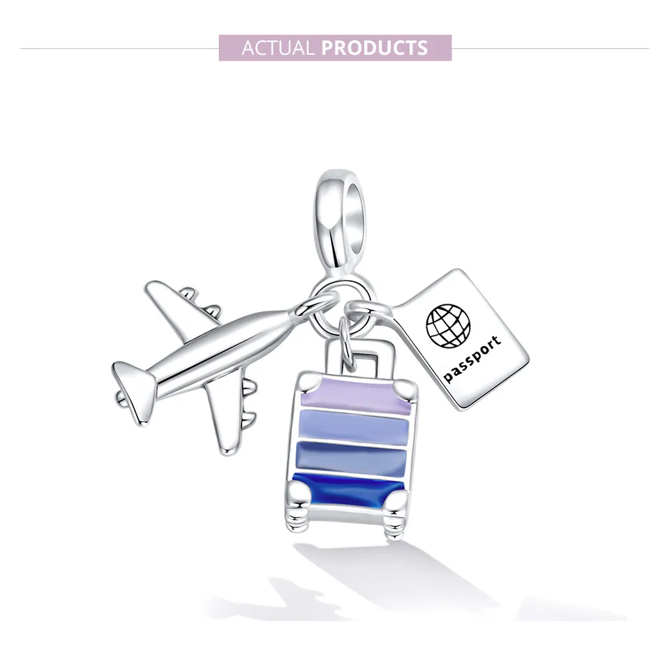Airplane Travel Charm Pendant