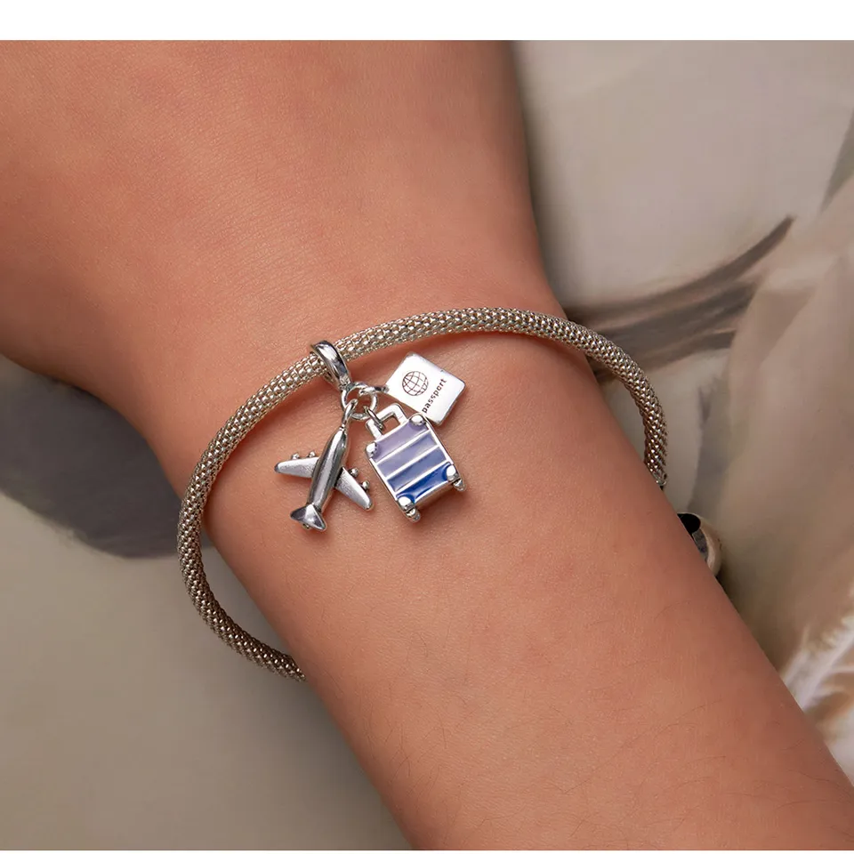 Airplane Travel Charm Pendant - Image 6
