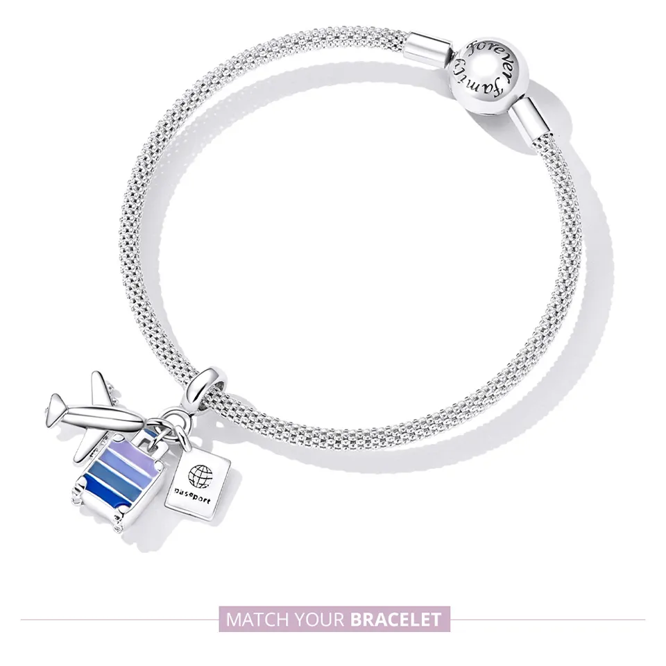 Airplane Travel Charm Pendant - Image 7